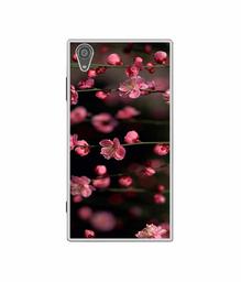 Amazon Brand - Solimo Designer Pink Flowers UV Printed Soft Back Case Mobile Cover for Sony Xperia XA1 Plus