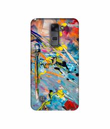 Amazon Brand - Solimo Designer Paint Texture 3D Printed Hard Back Case Mobile Cover for LG Stylus 2