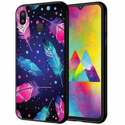 Amazon Brand - Solimo Designer Feather Printed Hard Back Case Mobile Cover for Samsung Galaxy M20