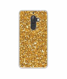 Amazon Brand - Solimo Designer Golden Sparkle UV Printed Soft Back Case Mobile Cover for 10.or G