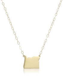 Amazon Collection10k Yellow Gold Oregon Pendant Necklace, 16