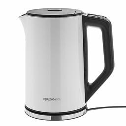 AmazonBasics Stainless Steel Kettle with Temperature Control, 1.5L, White (Renewed)