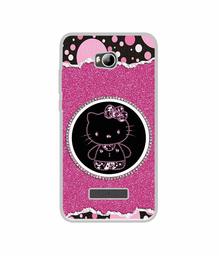 Amazon Brand - Solimo Designer Kitty with Glitter UV Printed Soft Back Case Mobile Cover for Micromax Canvas Spark 3 Q385