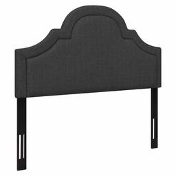 Amazon Brand – Ravenna Home Traditional Upholstered Headboard -Queen, 61.8 Inch, Charcoal Grey