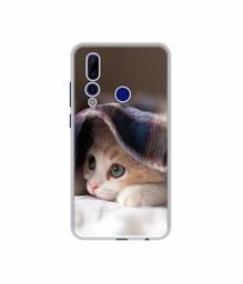 Amazon Brand - Solimo Designer Sleepy Kitten UV Printed Soft Back Case Mobile Cover for HTC Wildfire X