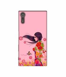 Amazon Brand - Solimo Designer Lady Vector Pattern 3D Printed Hard Back Case Mobile Cover for Sony Xperia XZ Dual