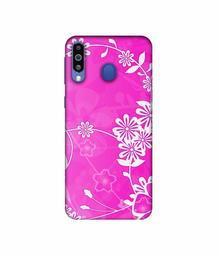 Amazon Brand - Solimo Designer Flower Pattern 3D Printed Hard Back Case Mobile Cover for Samsung Galaxy M21