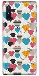 Amazon Brand - Solimo Designer Heart Pattern Design 3D Printed Hard Back Case Mobile Cover for Samsung Galaxy Note 10