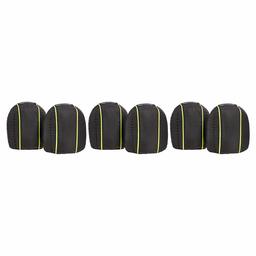 AmazonCommercial Non-Marring Polyester-Cap Knee Pads, 9.5 in, Black, 3 pair
