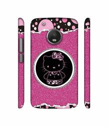 Amazon Brand - Solimo Designer Kitty with Glitter 3D Printed Hard Back Case Mobile Cover for Motorola Moto G5 Plus