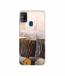 Amazon Brand - Solimo Designer Wood logs 3D Printed Hard Back Case Mobile Cover for Samsung Galaxy M31