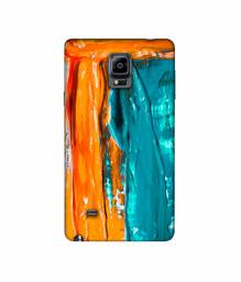 Amazon Brand - Solimo Designer Gold Yellow and Sky Blue Paint 3D Printed Hard Back Case Mobile Cover for Samsung Galaxy Note 4