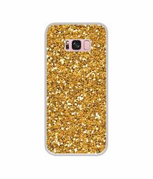 Amazon Brand - Solimo Designer Golden Sparkle UV Printed Soft Back Case Mobile Cover for Samsung Galaxy S8 Plus