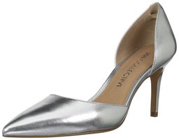 206 Collective Amazon Brand Women's Adelaide D'Orsay Dress Pump, Silver Leather, 11.5 B US