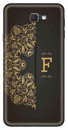 Amazon Brand - Solimo Designer Black Pattern Alphabet-F 3D Printed Hard Back Case Mobile Cover for Samsung Galaxy J7 Prime