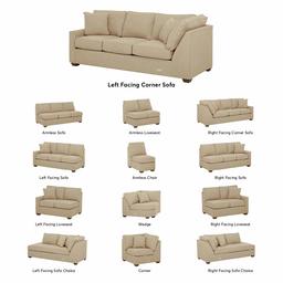 Amazon Brand – Stone & Beam Bagley Sectional Component, Left-Facing Corner Sofa, Fabric, 90