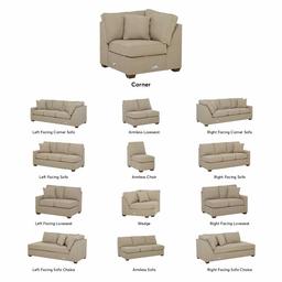 Amazon Brand – Stone & Beam Bagley Sectional Component, Corner, Fabric, 40