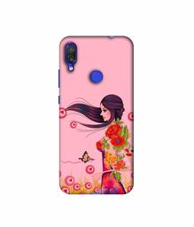 Amazon Brand - Solimo Designer Lady Vector Pattern 3D Printed Hard Back Case Mobile Cover for Xiaomi Redmi Note 7S