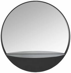 Amazon Brand - Rivet Modern Round Hanging Mirror with Shelf, 18