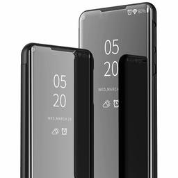 Amazon Brand - Solimo Protective Clear View flip Cover for Vivo Z1 Pro (Black)