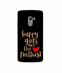 Amazon Brand - Solimo Designer Happy Girls are The Prettiest 3D Printed Hard Back Case Mobile Cover for Lenovo K4 Note