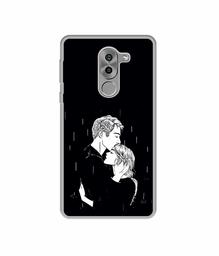 Amazon Brand - Solimo Designer Couples Standing in Rain UV Printed Soft Back Case Mobile Cover for Huawei Honor 6X