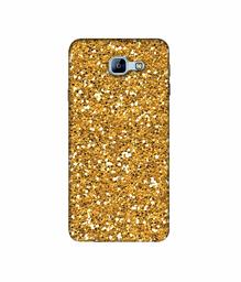 Amazon Brand - Solimo Designer Golden Sparkle 3D Printed Hard Back Case Mobile Cover for Samsung Galaxy A8 (2016)