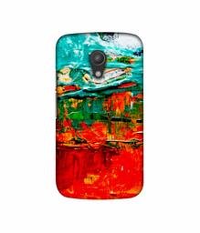 Amazon Brand - Solimo Designer Green and Orange Glass Color 3D Printed Hard Back Case Mobile Cover for Motorola Moto G 2nd Generation