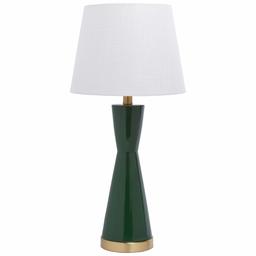 Rivet Lámpara de mesa moderna, 61 cm de alto, verde