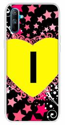 Amazon Brand - Solimo Designer Multicolor Heart Pattern Alphabet-I Printed Soft Back Case Mobile Cover for Realme C3