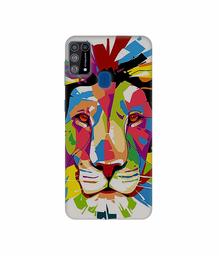 Amazon Brand - Solimo Designer Lion Multicolor Vector 3D Printed Hard Back Case Mobile Cover for Samsung Galaxy M31