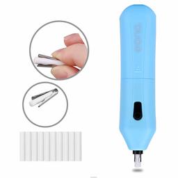 Eono by Amazon - Kit de gomme à effacer électrique, stylo à gomme électrique à crayon en caoutchouc portable automatique actionné par 2 piles AAA avec 10 recharges de gomme, bleu