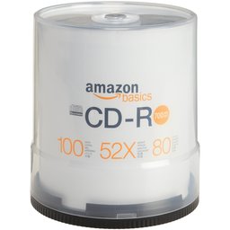 AmazonBasics CD-R 700MB 52x Spindle (Pack of 100)