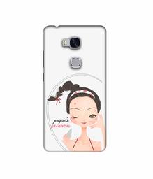 Amazon Brand - Solimo Designer Papa's Princess 3D Printed Hard Back Case Mobile Cover for Huawei Honor 5X