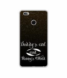 Amazon Brand - Solimo Designer Daddy's Girl and Mummy World UV Printed Soft Back Case Mobile Cover for Gionee M7 Power