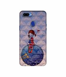 Amazon Brand - Solimo Designer Lady Vector Patternn 3D Printed Hard Back Case Mobile Cover for Oppo A5