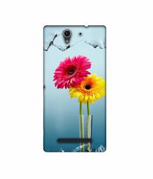 Amazon Brand - Solimo Designer Sun Flower 3D Printed Hard Back Case Mobile Cover for Sony Xperia C3 Dual