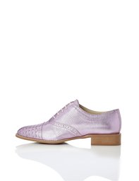 Amazon Brand - find. Women's Oxfords Leather Lace-up Pink (Pink) US 8.5