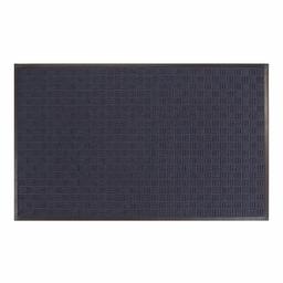 AmazonBasics – Alfombra moldeada y alfombrilla de goma comercial para entrada, patrón de parquet 4 x 6, color carbón