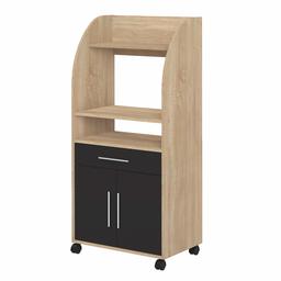 Movian Jeanne kitchen trolley oak and black