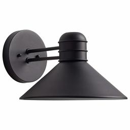 Stone & Beam luces de medio siglo modernas para exteriores, 11 pulgadas de alto, negro mate (renovado), Moderno, Negro