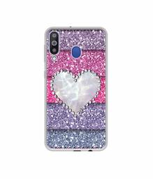 Amazon Brand - Solimo Designer Stone Heart UV Printed Soft Back Case Mobile Cover for Samsung Galaxy M30