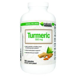 Nature's Wonder Turmeric 500 mg Capsules 500ct