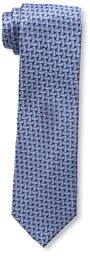 Franklin Tailored Men's Geometric Pattern Tie, Blue