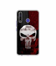 Amazon Brand - Solimo Designer Punisher Skull UV Printed Soft Back Case Mobile Cover for Tecno Camon 12 Air