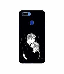 Amazon Brand - Solimo Designer Couples Standing in Rain 3D Printed Hard Back Case Mobile Cover for Oppo A5