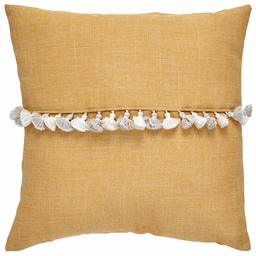 Amazon Brand – Rivet Contemporary Tassel Throw Pillow - 17 x 17 Inch, Mustard