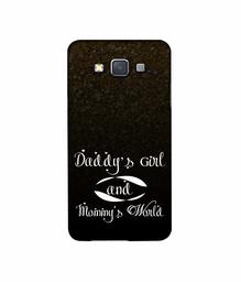 Amazon Brand - Solimo Designer Daddy's Girl and Mummy World 3D Printed Hard Back Case Mobile Cover for Samsung Galaxy A5