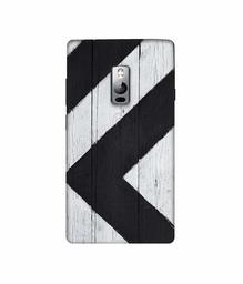 Amazon Brand - Solimo Designer Black Paint Texture on Wood 3D Printed Hard Back Case Mobile Cover for OnePlus 2