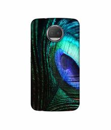 Amazon Brand - Solimo Designer Peacock Feather UV Printed Soft Back Case Mobile Cover for Motorola Moto G5S Plus